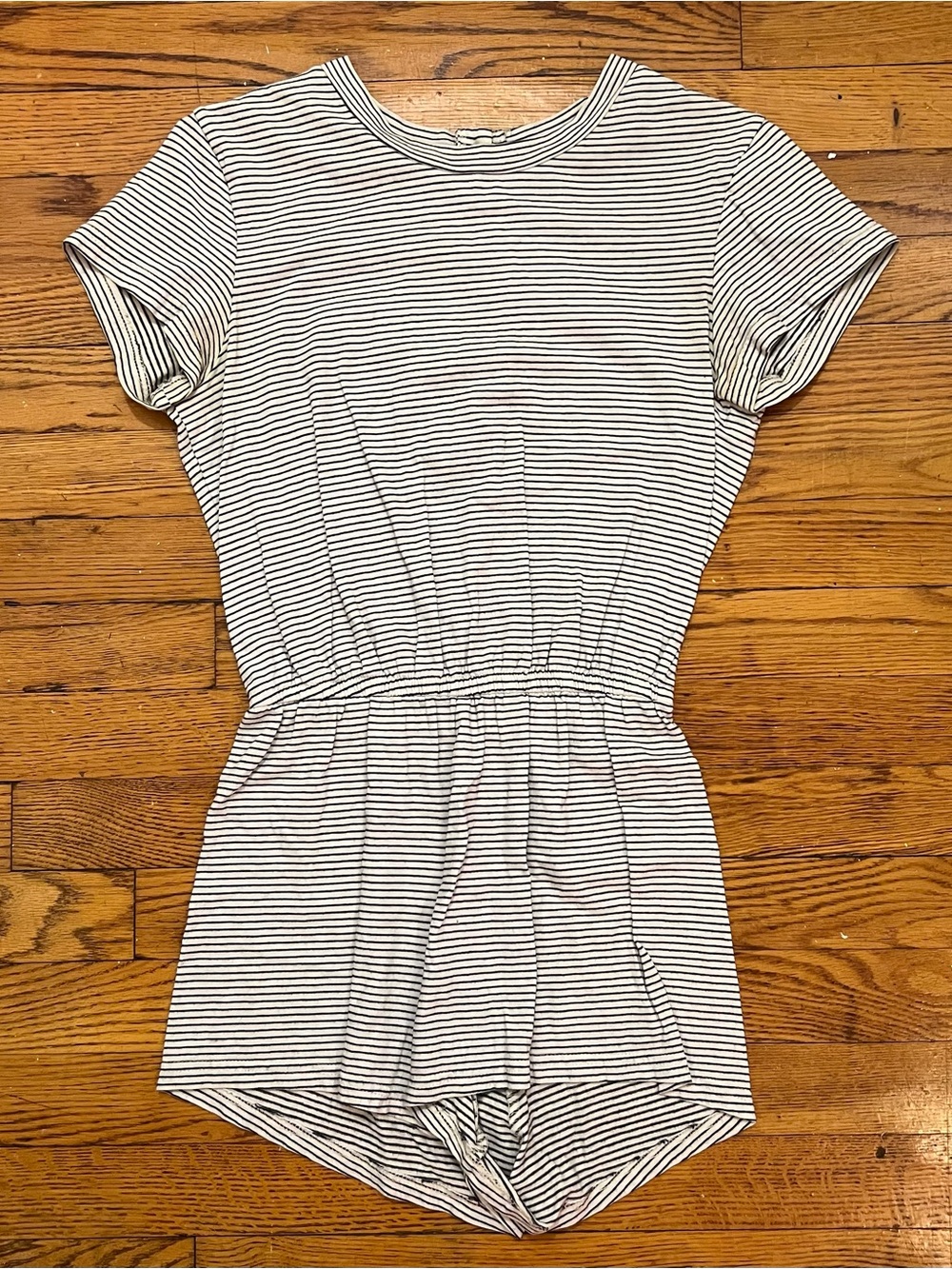 American Apparel Black & White Striped Romper